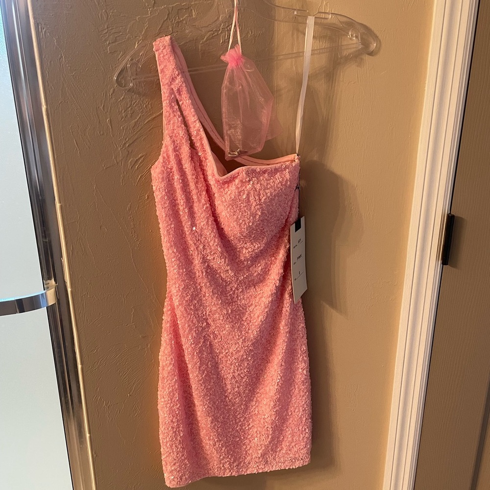 One Shoulder Sequin Formal Dress